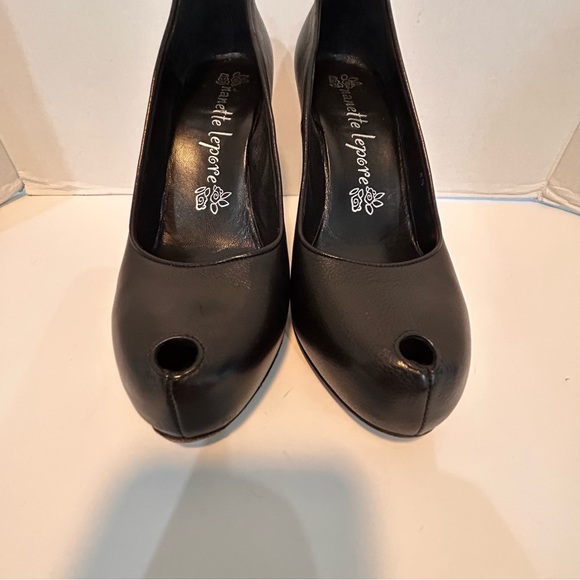 Nanette Lepore Peep Toe Pump Black 8.5 - Picture 6 of 13